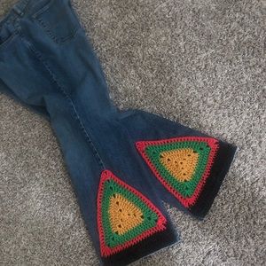 Recycled Boho Denim Bootcut Jeans